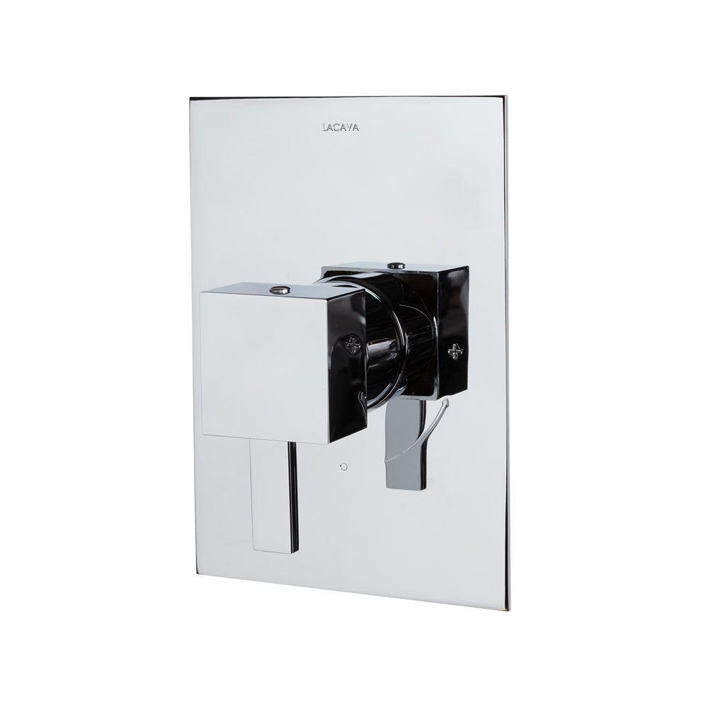 Kubista trim - Built-in progressive pressure balancing mixer with a lever handle and squared backplate. Water flow rate: 5.6 gpm at 43.5 psi. Rough-in #VPBP sold separately - Maison&Co.