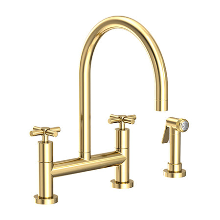 Kitchen Bridge Faucet With Side Spray in Multiple Finishes