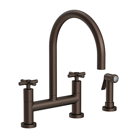 Kitchen Bridge Faucet With Side Spray in Multiple Finishes