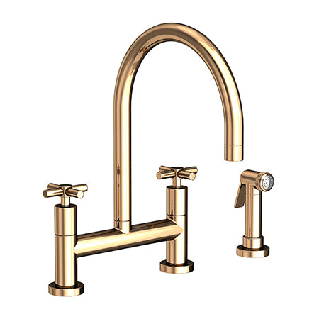 Kitchen Bridge Faucet With Side Spray in Multiple Finishes