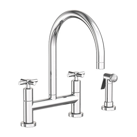 Kitchen Bridge Faucet With Side Spray in Multiple Finishes