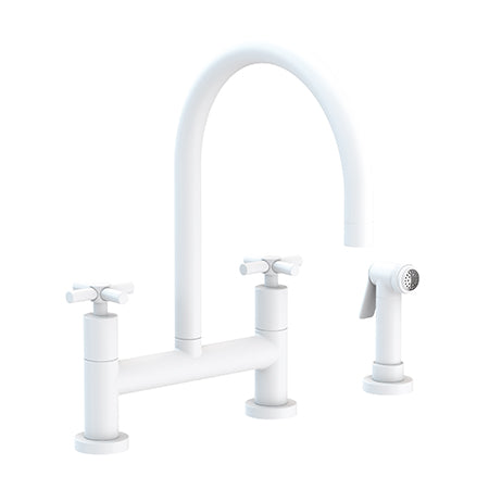 Kitchen Bridge Faucet With Side Spray in Multiple Finishes