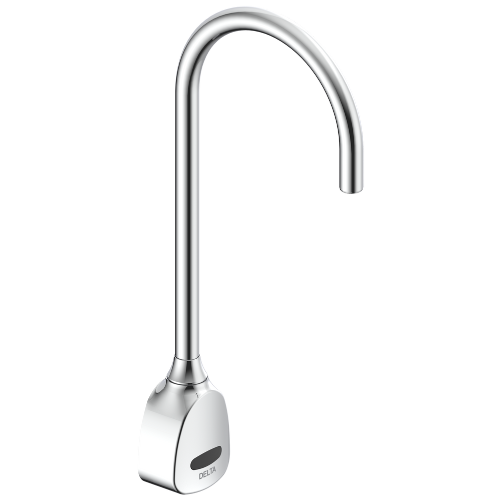 Commercial 1500T Series: Hardwire Electronic Wall Mount Basin Faucet with Gooseneck Spout