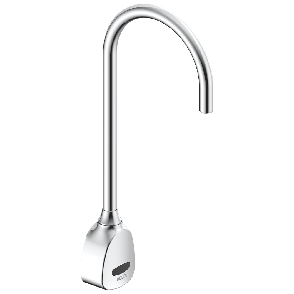 Commercial 1500T Series: Hardwire Electronic Wall Mount Basin Faucet with Gooseneck Spout