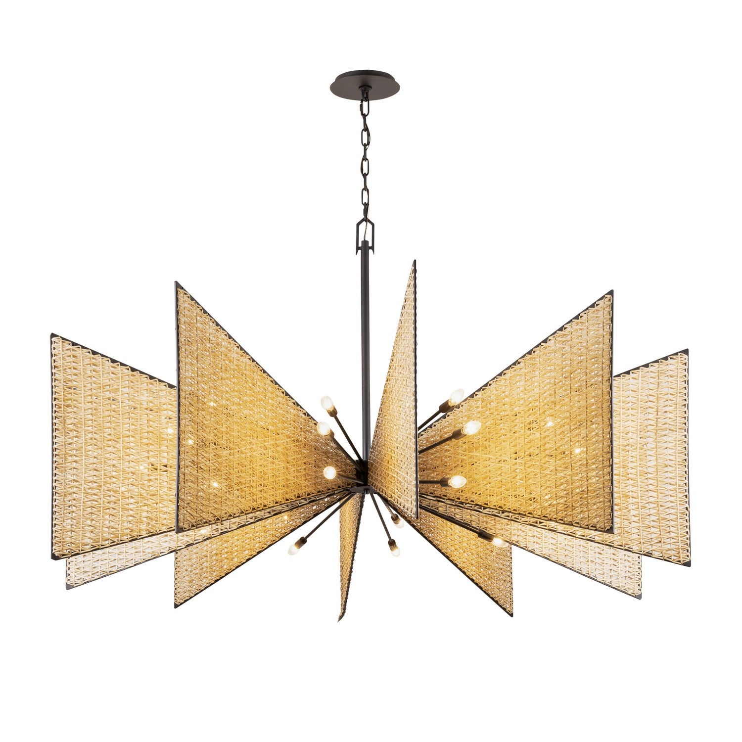 Varaluz - 379C30MBS - 30 Light Chandelier - Machina - Matte Black/Sulihiya