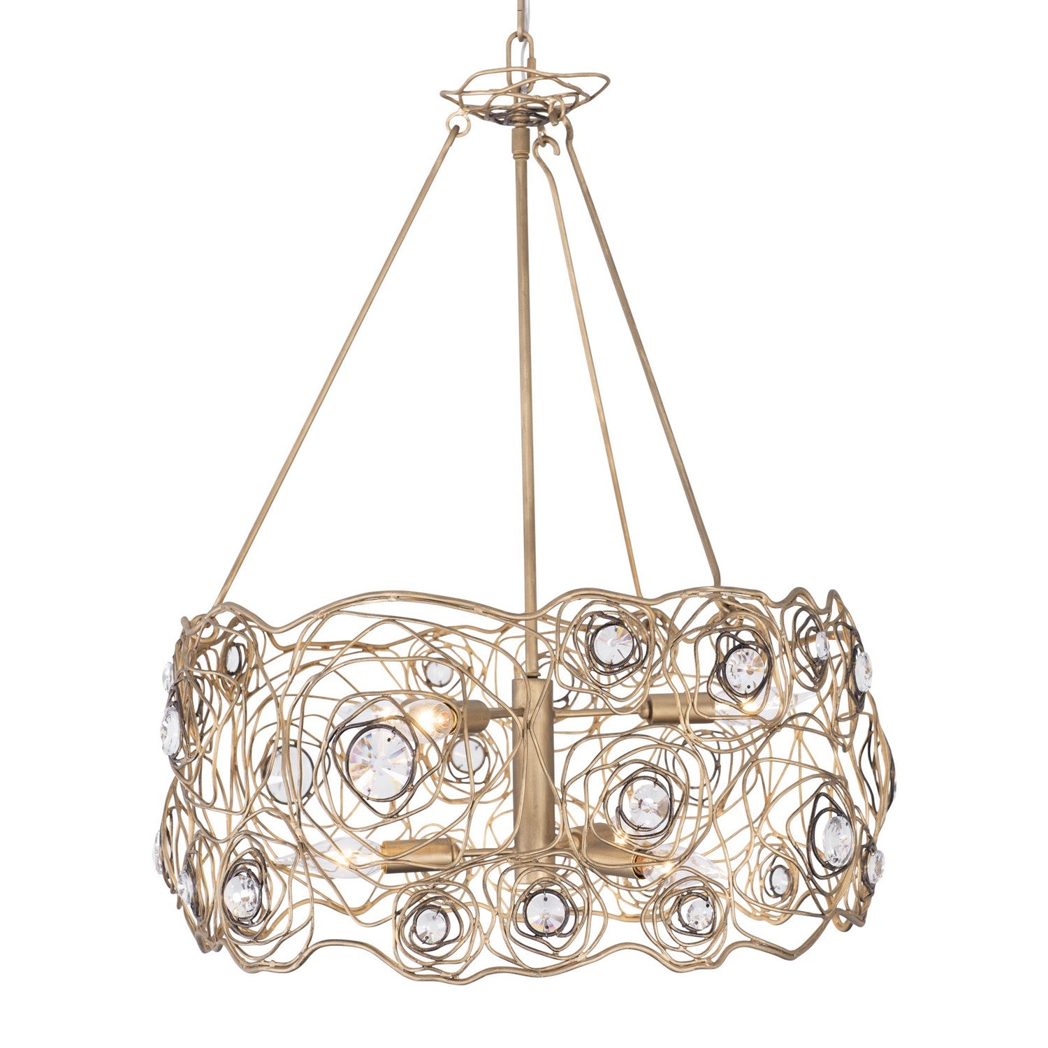 Varaluz - 500C06HGOB - Six Light Chandelier - Ethereal Rose - Havana Gold Ombre