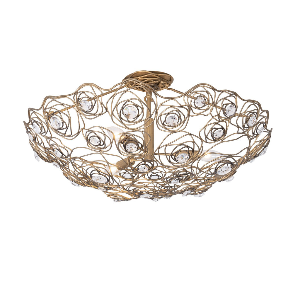 Varaluz - 500S03HGOB - Three Light Semi-Flush Mount - Ethereal Rose - Havana Gold Ombre