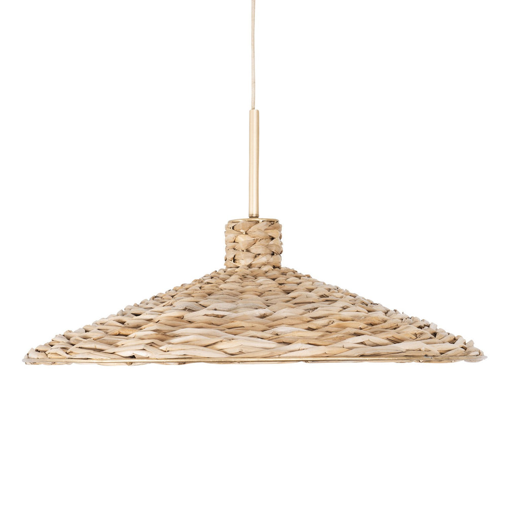 Varaluz - 502P05FGN - Five Light Pendant - Hilton Head - French Gold/Natural Seagrass