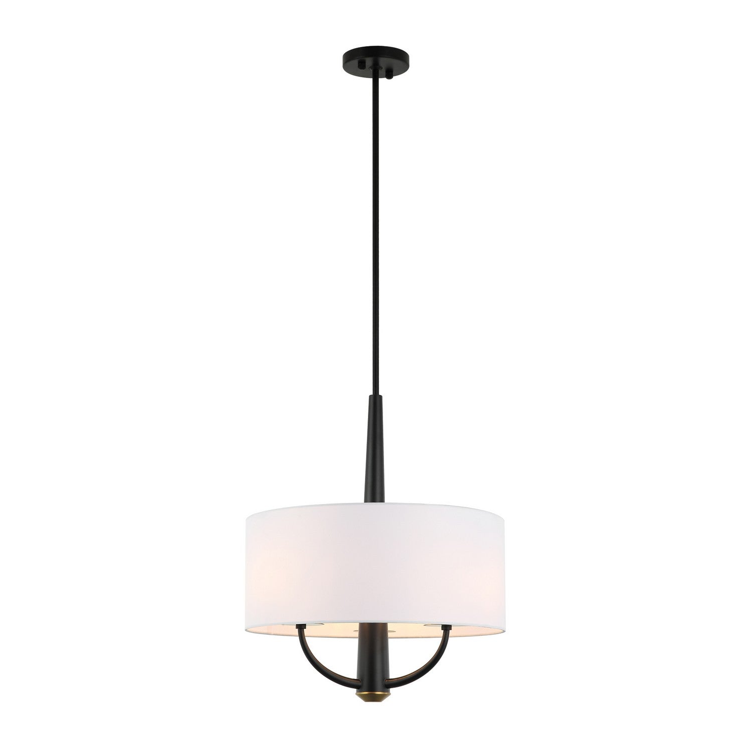 Varaluz - 503P03BLSB - Three Light Pendant - Patchwork - Black/Satin Brass