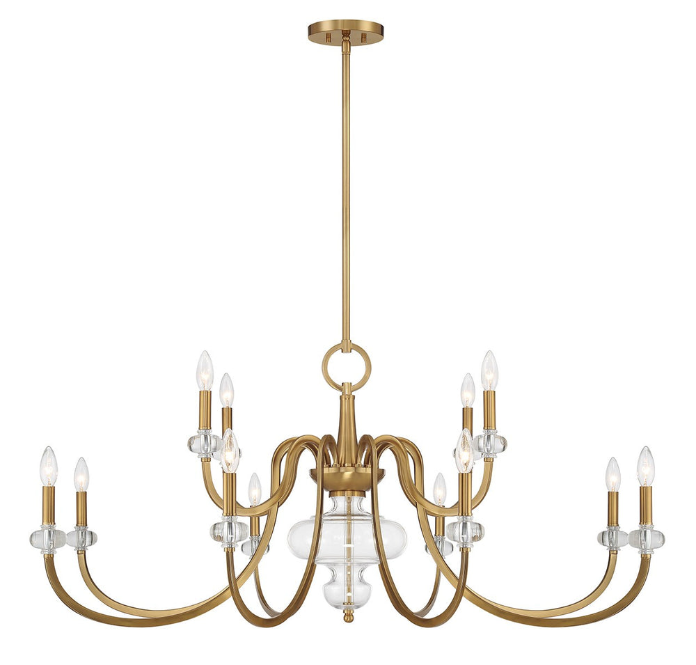 Savoy House - 1-5803-12-322 - 12 Light Chandelier - Bergdorf - Warm Brass