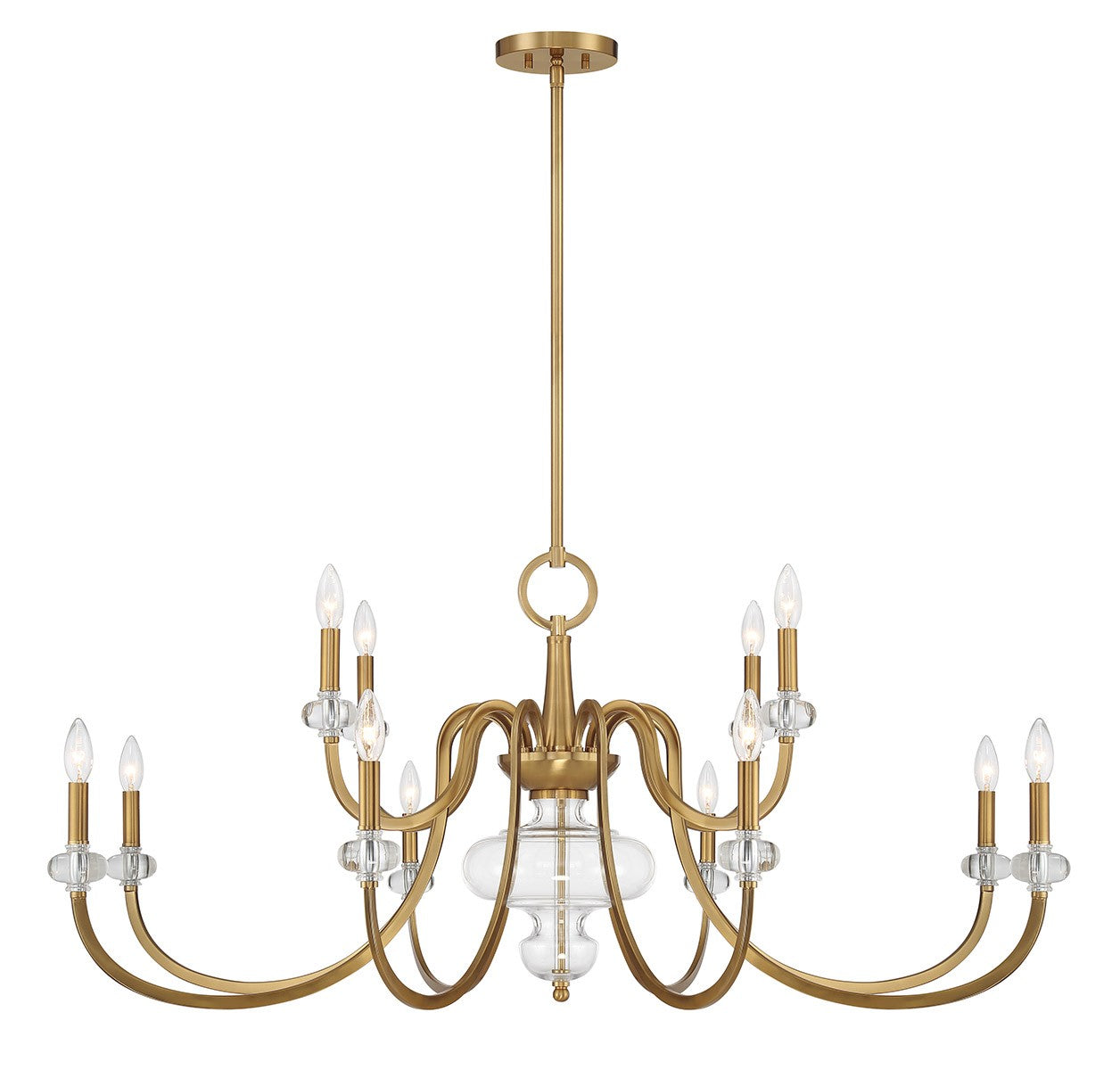 Savoy House - 1-5803-12-322 - 12 Light Chandelier - Bergdorf - Warm Brass