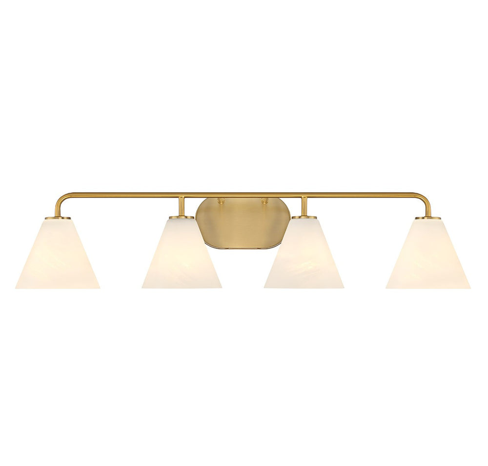 Savoy House - 8-2988-4-322 - Four Light Bathroom Vanity - Blair - Warm Brass