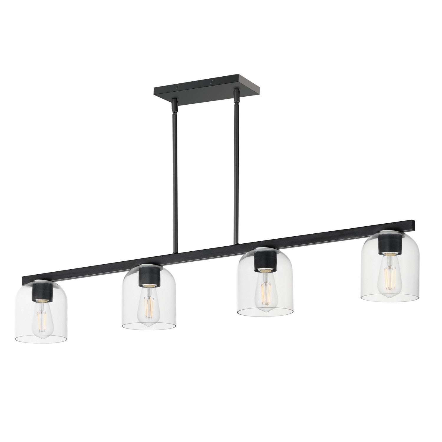 Scoop Four Light Linear Pendant in Multiple Finishes
