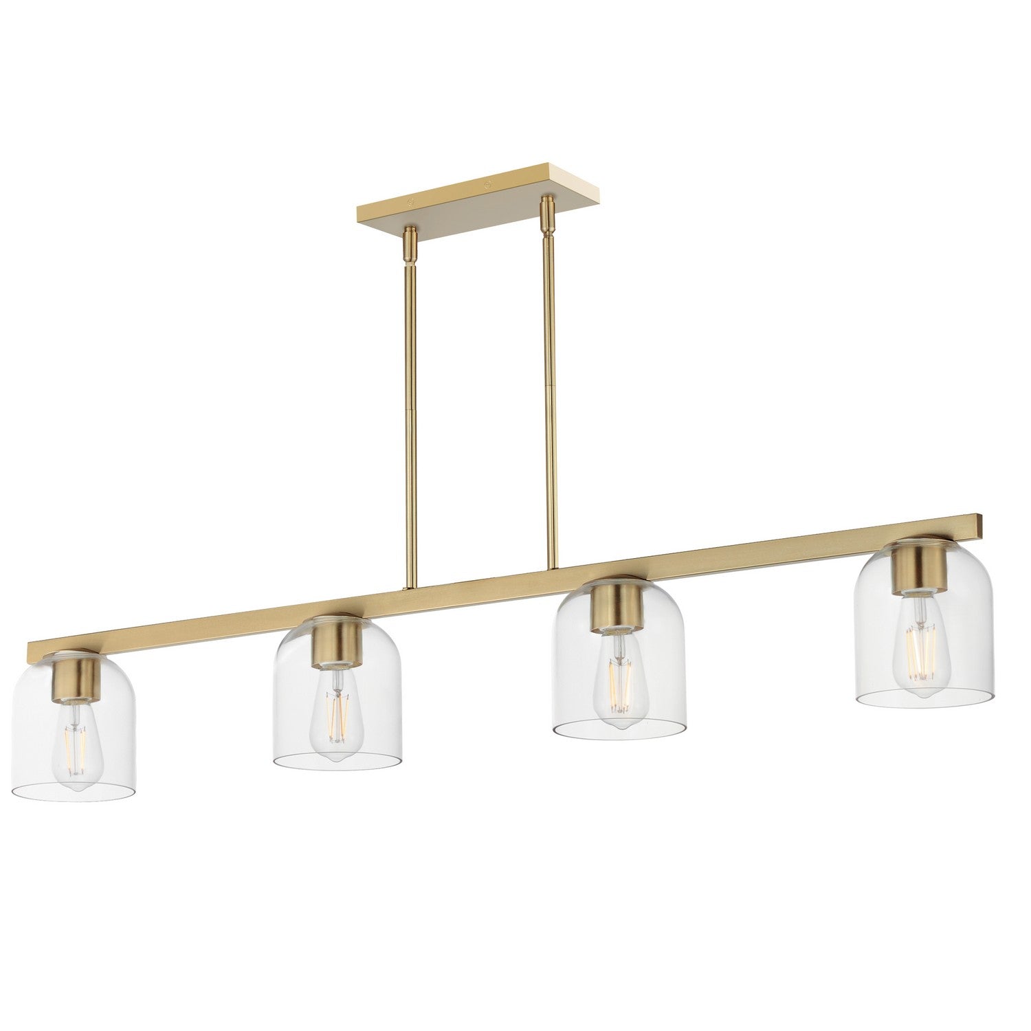 Scoop Four Light Linear Pendant in Multiple Finishes