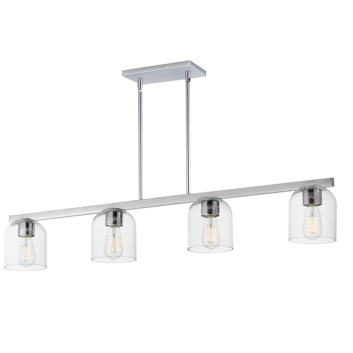Scoop Four Light Linear Pendant in Multiple Finishes
