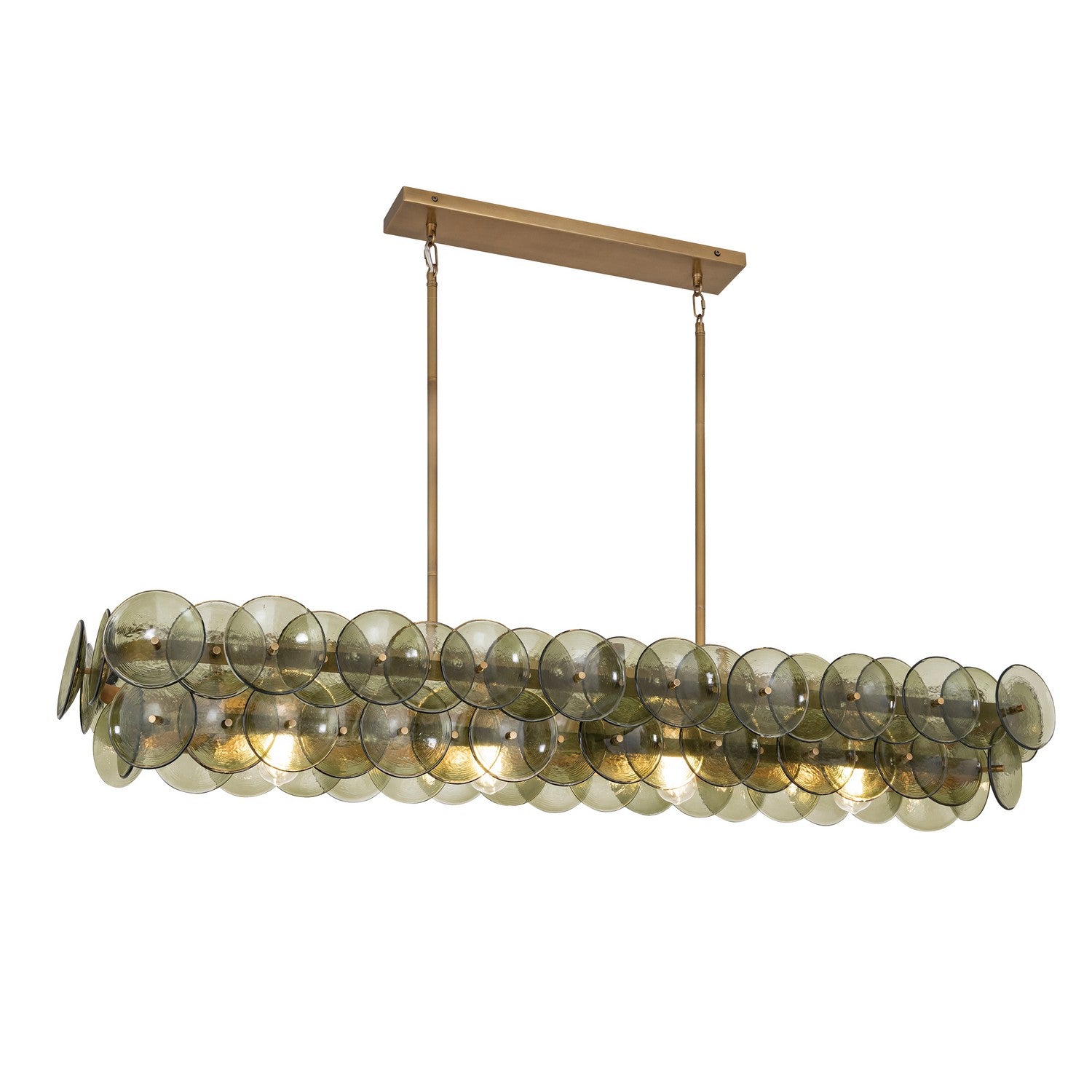 Loren Four Light Linear Chandelier in Multiple Finishes