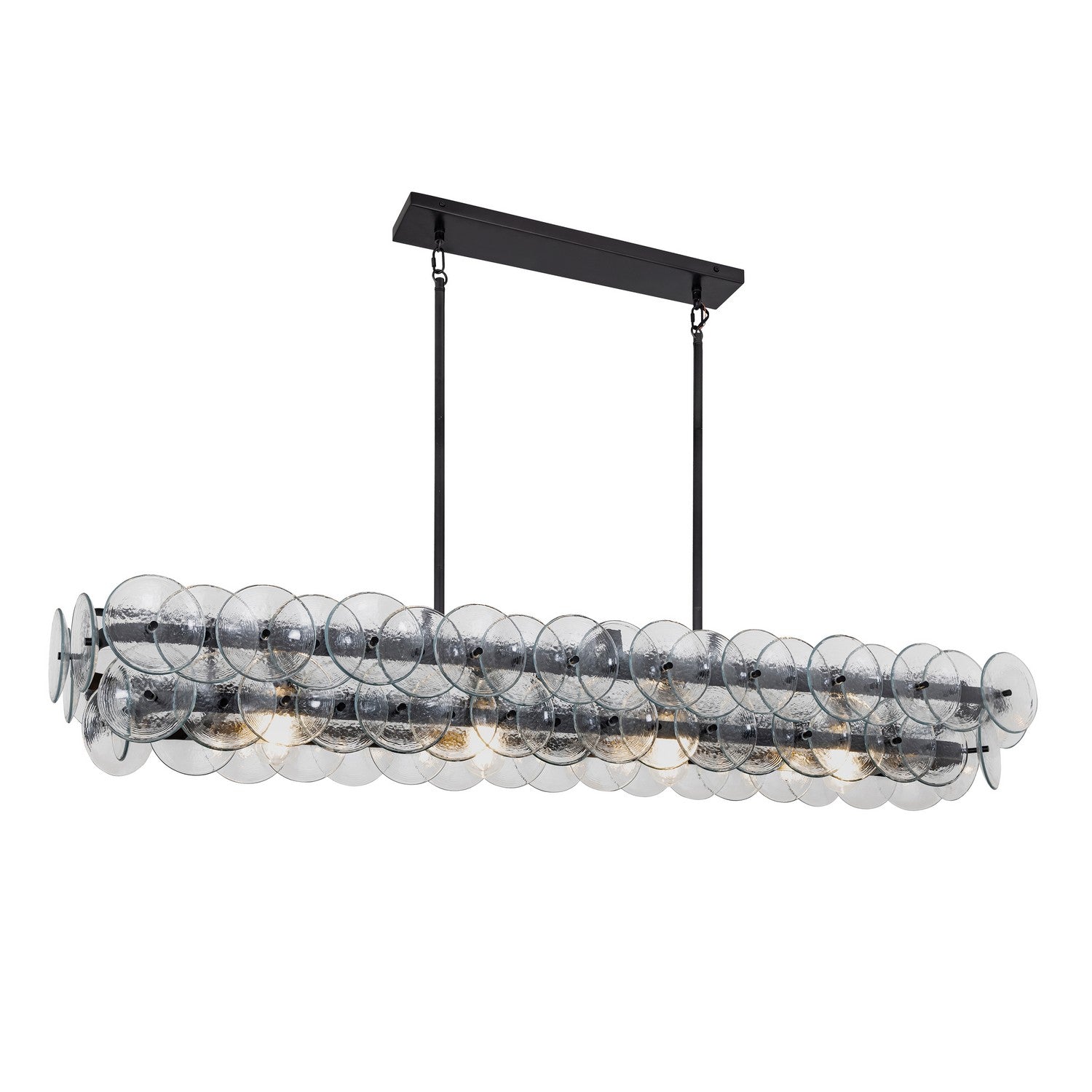 Loren Four Light Linear Chandelier in Multiple Finishes