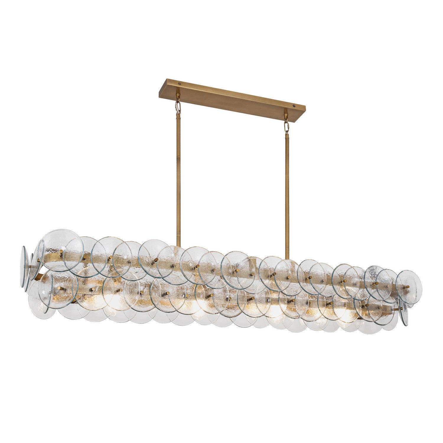 Loren Four Light Linear Chandelier in Multiple Finishes