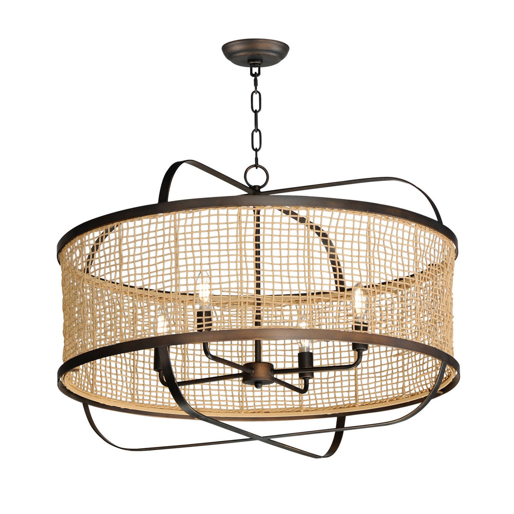Maxim - 22475NAANB - Four Light Pendant - Cestino - Antique Bronze
