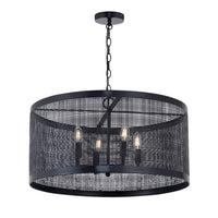 Maxim - 31224BK - Four Light Pendant - Hatcher - Black