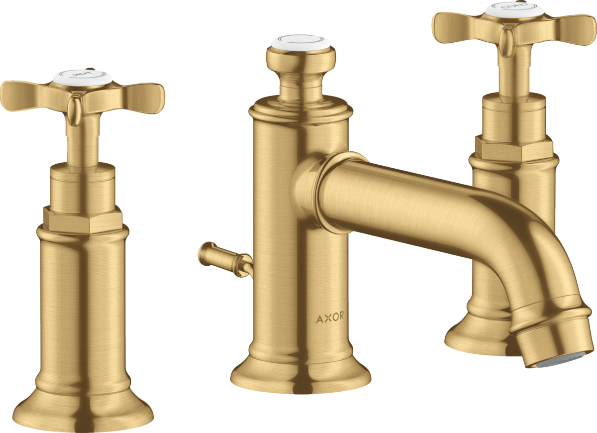 Widespread Faucet 30 with Cross Handles and Pop-Up Drain, 1.2 GPM in Multiple Finishes