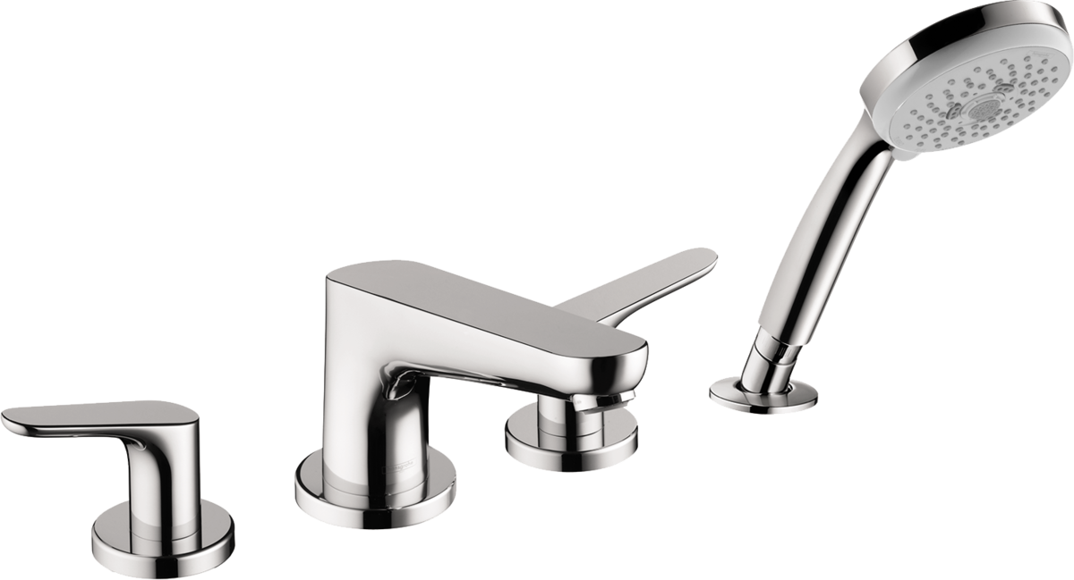 4-Hole Roman Tub Set Trim with 1.8 GPM Handshower in Multiple Finishes