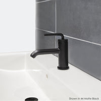 Deck-mount single-hole faucet with a pop-up and curved lever handle. Water flow rate: 1.2 gpm pressure compensating aerator, - Maison&Co.