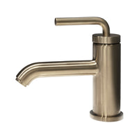 Deck-mount single-hole faucet with a pop-up and curved lever handle. Water flow rate: 1.2 gpm pressure compensating aerator, - Maison&Co.