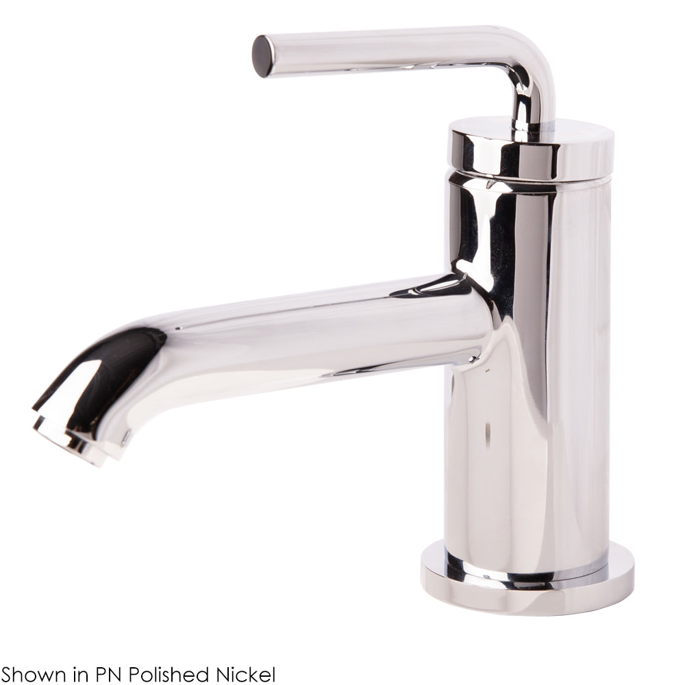 Deck-mount single-hole faucet with a pop-up and curved lever handle. Water flow rate: 1.2 gpm pressure compensating aerator, - Maison&Co.