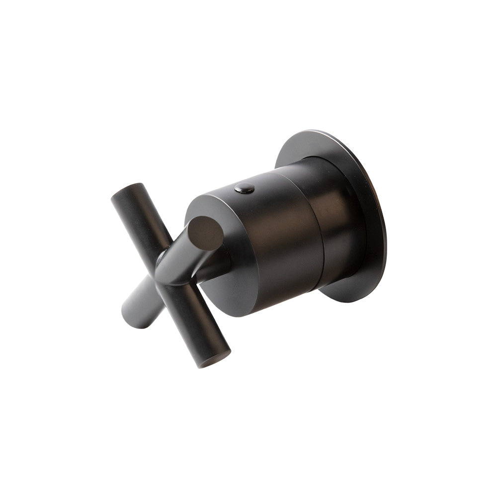 TRIM ONLY - 2-Way diverter valve GPM 10 (43.5 PSI) with round back plate and cross handle - Maison&Co.