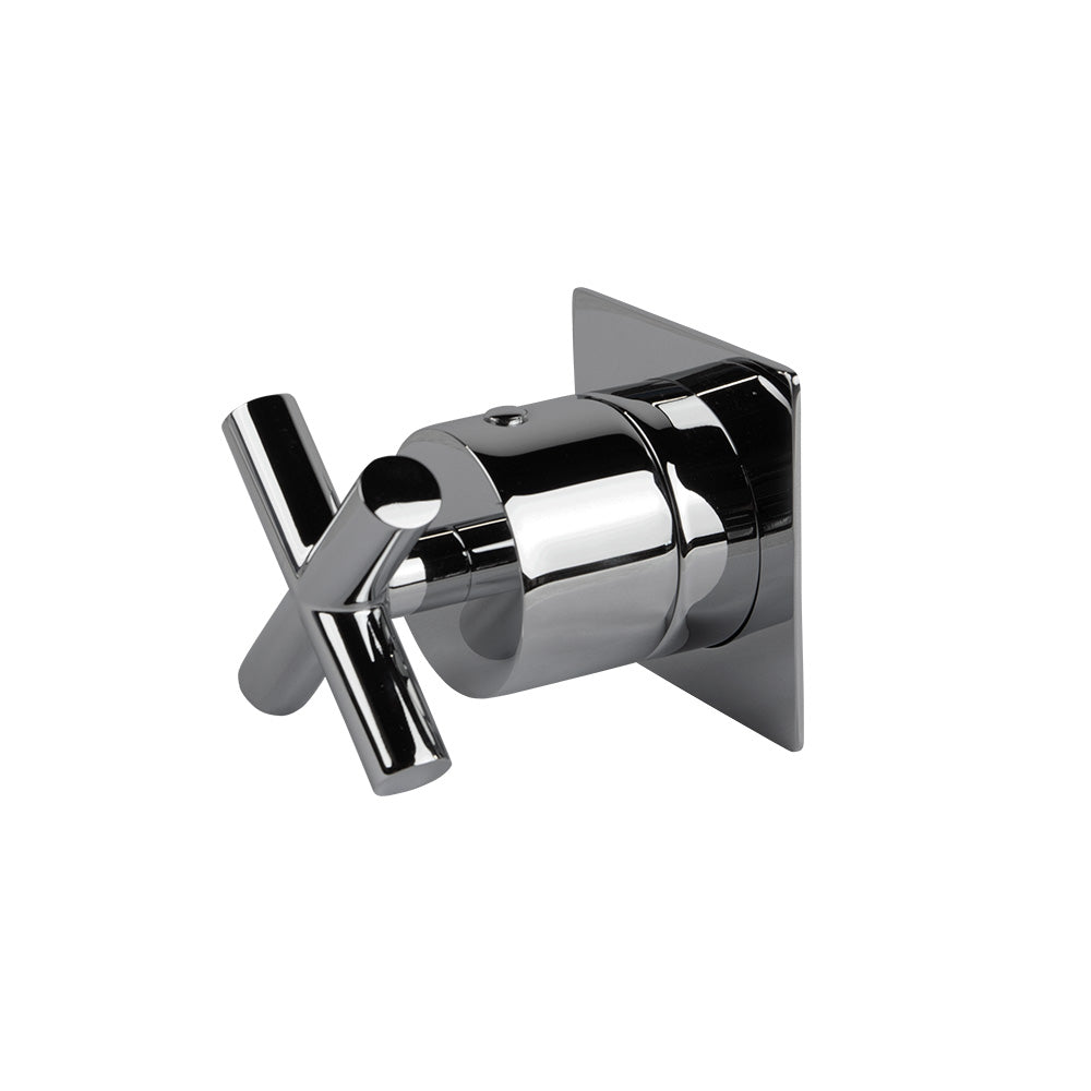 TRIM ONLY - 2-Way diverter valve GPM 10 (43.5 PSI) with rectangular back plate and cross handle - Maison&Co.