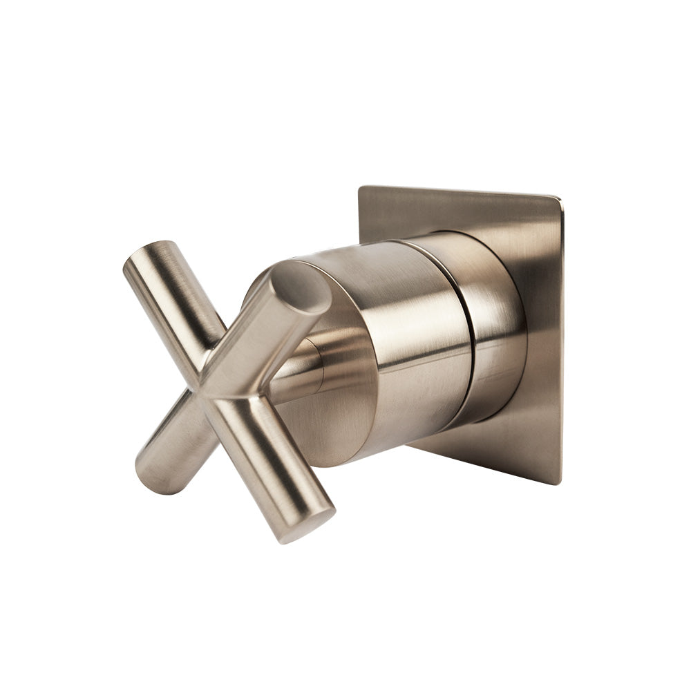 TRIM ONLY - Stop valve GPM 12 (43.5 PSI) with square back plate and cross handle, available in 1/2" and 3/4" - Maison&Co.