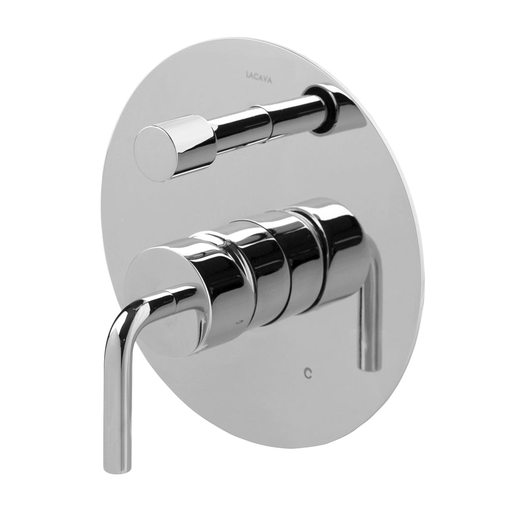 TRIM ONLY - Balanced Mixer with 2-way diverter with curved lever handle and round backplate  - Flow rate: 4.0 GPM (43.5 PSI) - Maison&Co.