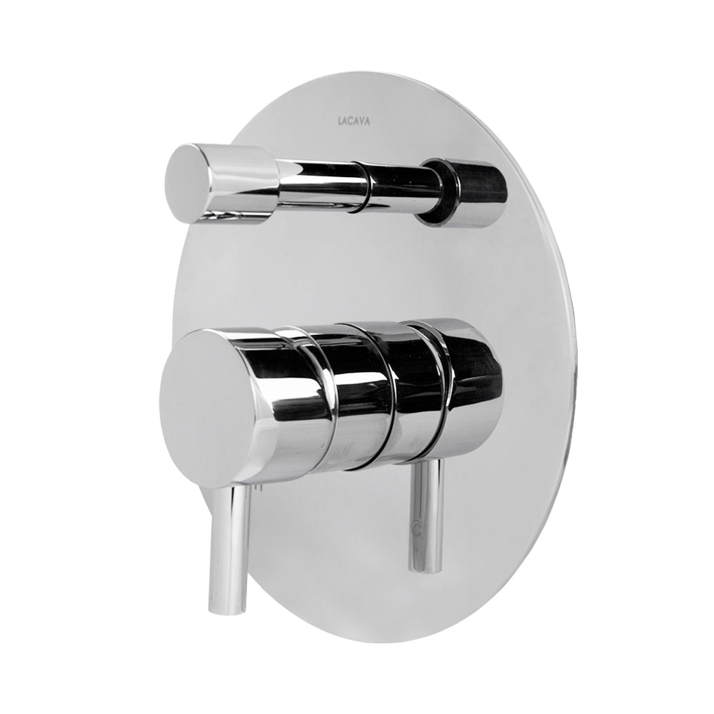 TRIM ONLY - Built-in pressure balancing mixer with 2-way diverter, lever handle and round backplate. Water flow rate: 4.67 gpm at 60 psi. - Maison&Co.