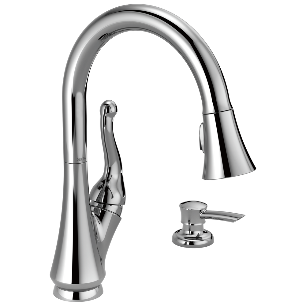 Delta Talbott™: Single Handle Pull-Down Kitchen Faucet with Soap Dispenser