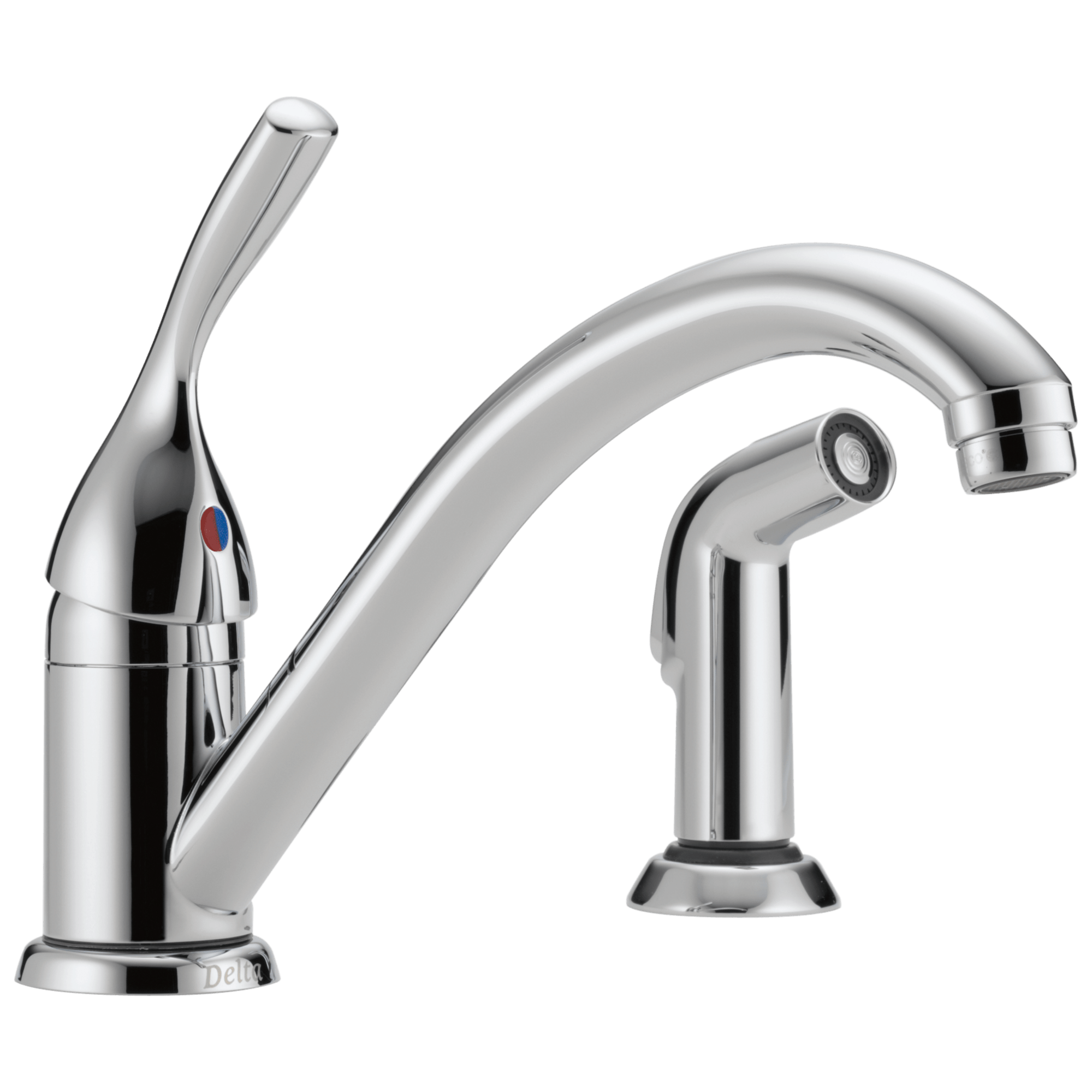 Delta 134 / 100 / 300 / 400 Series: Single Handle Kitchen Faucet with Spray - Maison&Co.