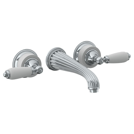 Wall Mounted 3 Hole Lavatory Set With 8 1/4" Ctc Spout