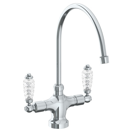 Deck Mounted 1 Hole Kitchen Faucet With 9 3/4" Spout