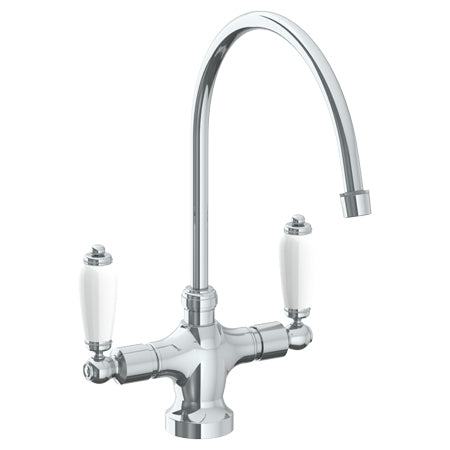 Deck Mounted 1 Hole Kitchen Faucet With 9 3/4" Spout