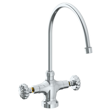 Deck Mounted 1 Hole Kitchen Faucet With 9 3/4" Spout