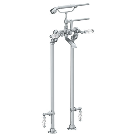 Floor Standing Bath Set With Hand Shower And Shut-Off Valves