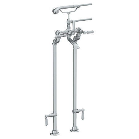 Floor Standing Bath Set With Hand Shower And Shut-Off Valves