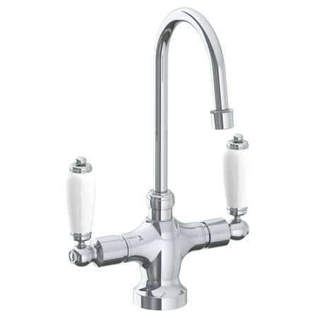 Deck Mounted 1 Hole Kitchen Faucet With 4 1/2" Spout