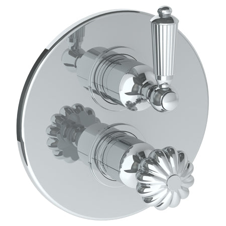 Wall Mounted Thermostatic Shower Trim With Built-In Control, 7 1/2"