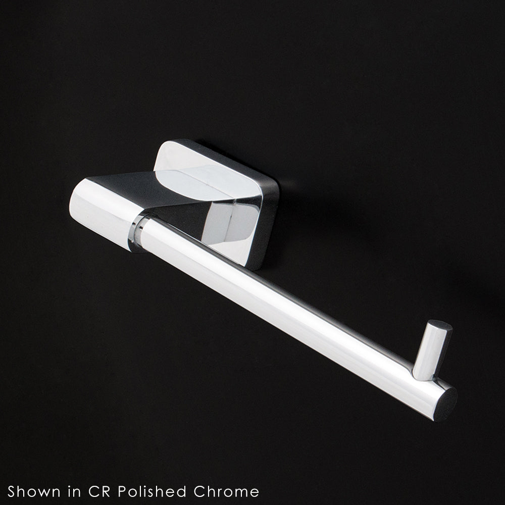 Wall mount toilet paper holder made of chrome plated brass. W: 6 3/4", D: 2 5/8", H: 1 3/8" - Maison&Co.