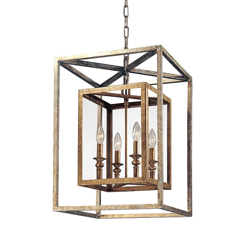 Troy Lighting - F9994GSL - Four Light Lantern - Morgan - Gold Silver Leaf