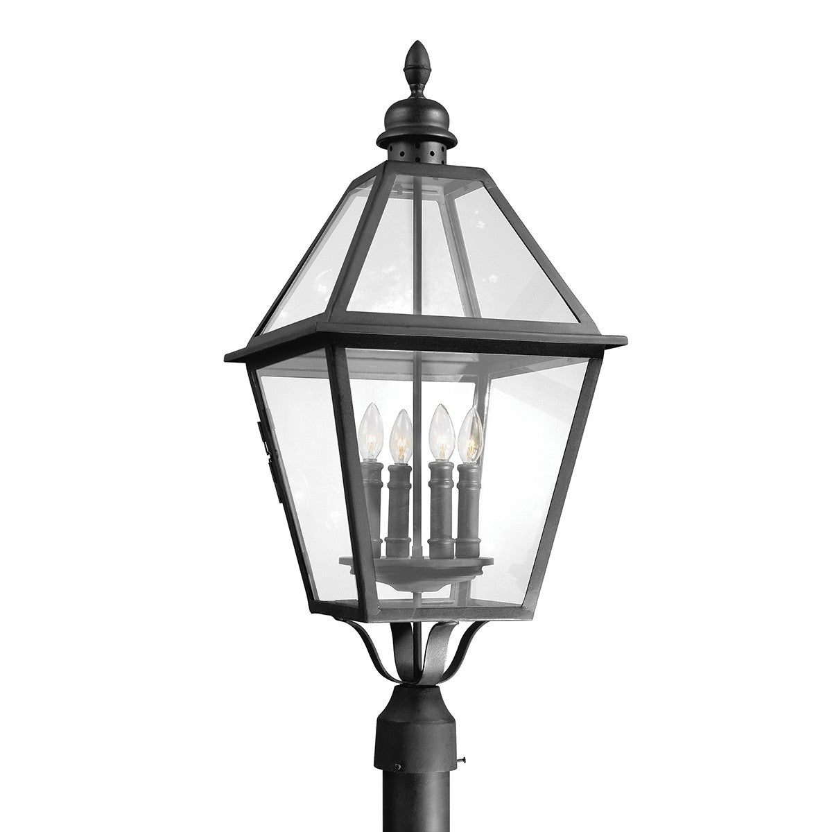 Troy Lighting - P9626-TBK - Four Light Post Lantern - Townsend - Textured Black