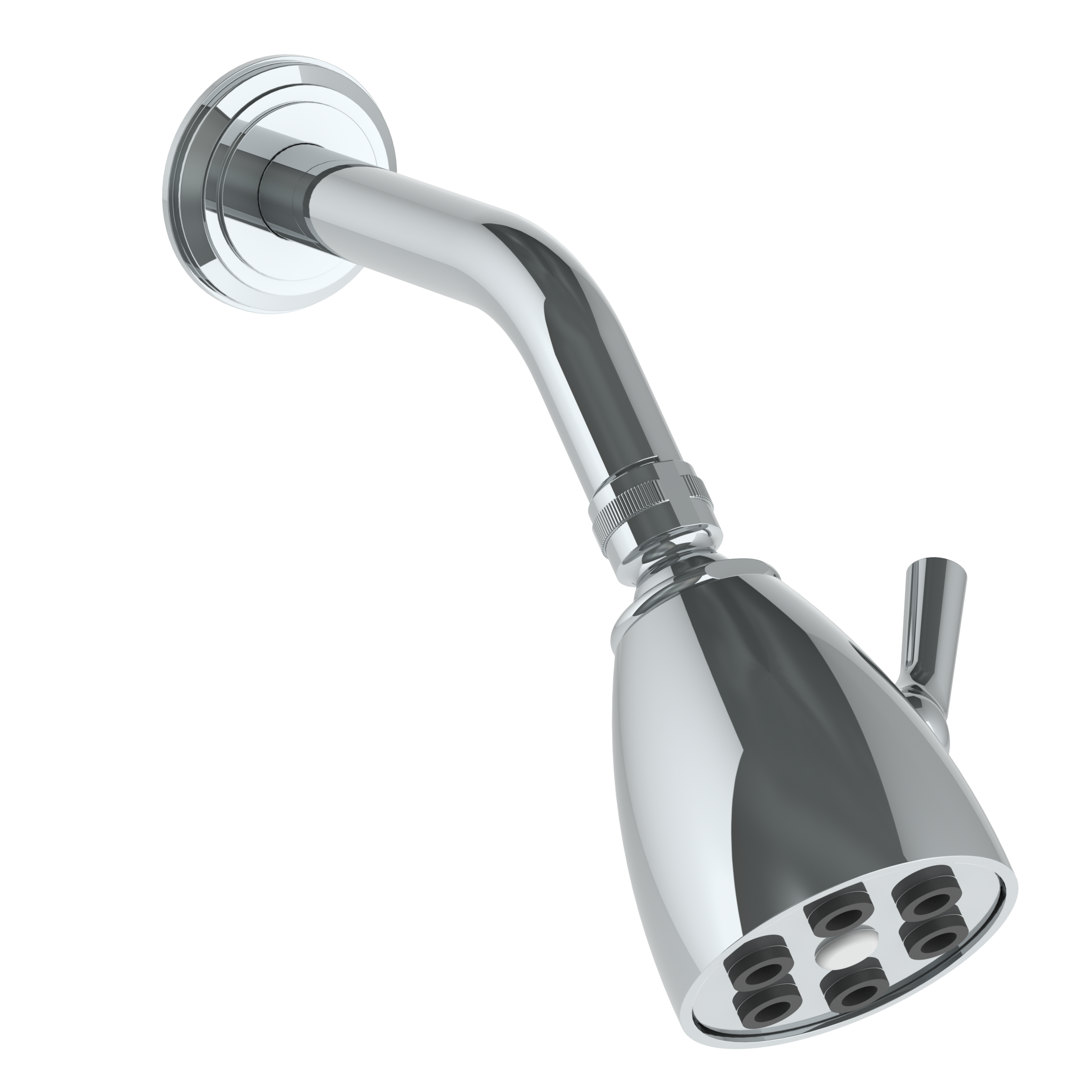 Wall Mounted Showerhead, 2 3/4"Dia, With 7 1/2" Arm And Flange