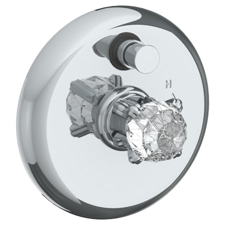 Wall Mounted Pressure Balance Shower Trim With Diverter, 7" Dia.