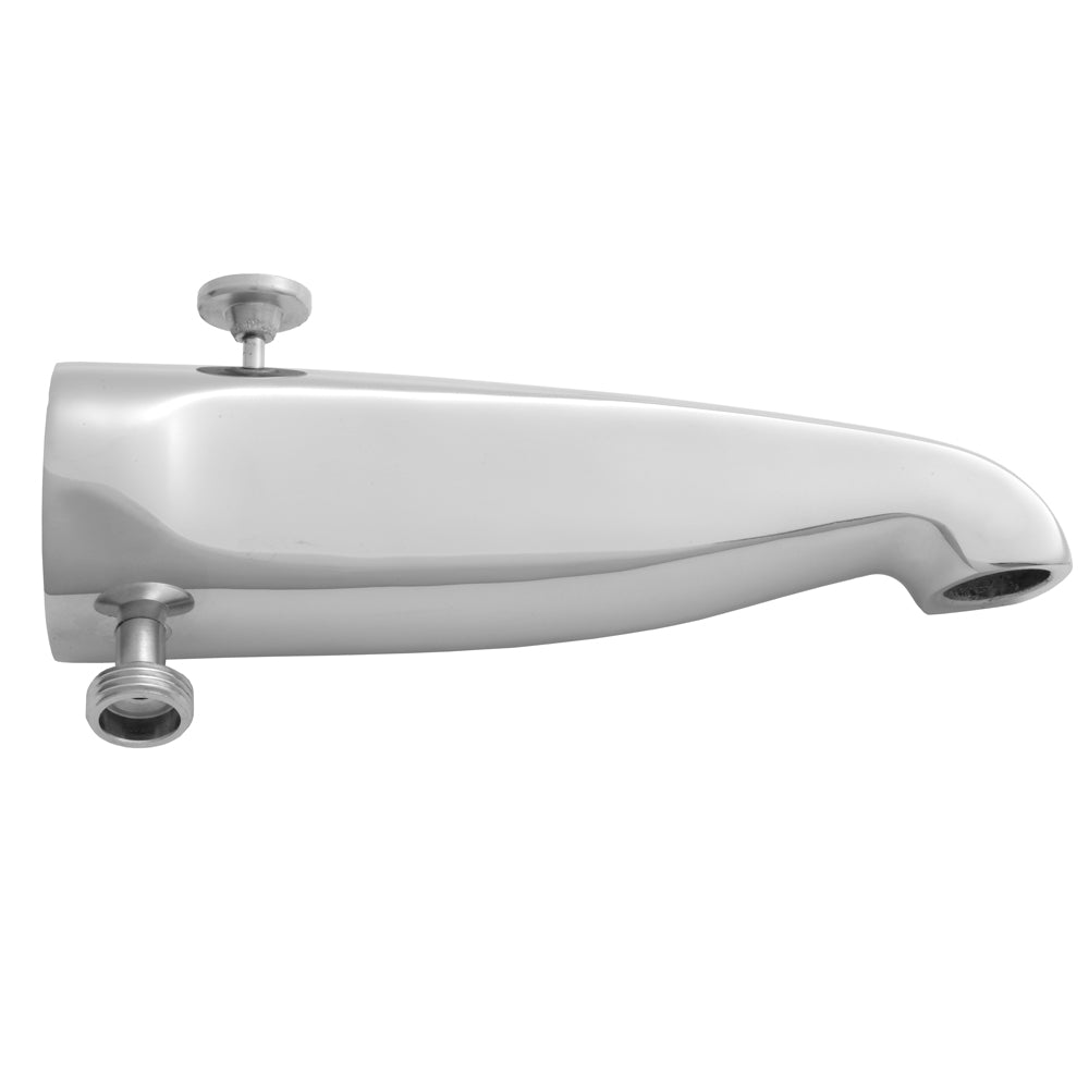 8 1/2" Reach Brass Diverter Tub Spout with Handshower Outlet in Multiple Finishes